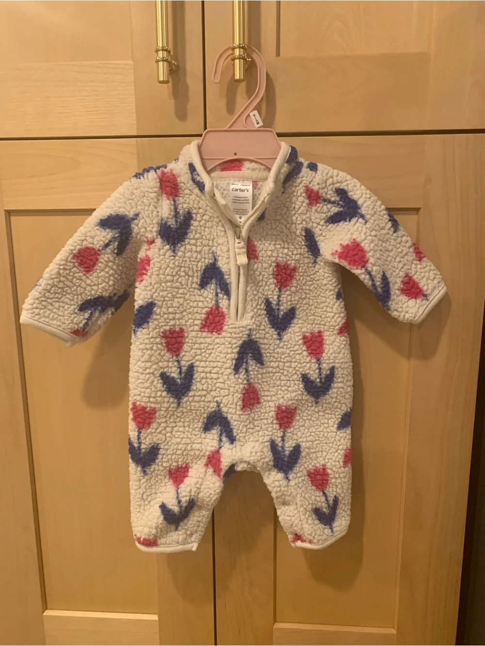 Carter Warm Sherpa Jumpsuit Newborn Oufit